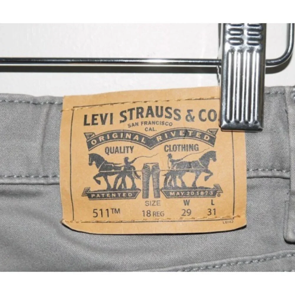 LEVIS gray 511 Slim jeans with adjustable waist band YOUTH size 18 REG 29/31